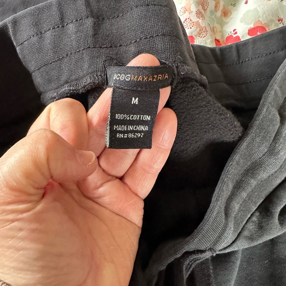 BCBGMaxAzria Charcoal Cotton Trousers